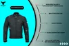 BULLDT Motorradjacke kurze Jacke Schwarz Grün Orange Produktbild-Vorschau 7