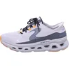 A side view of a single gray Skechers sneaker against a white background. Voir les images du produit