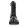 A black patent leather lace-up boot. Produktbild-Vorschau