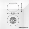 Briloner Lampe de table pied en céramique Ø10 x 8 cm Voir les images du produit 6