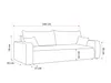 Freistehendes Polstersofa PIANO mit Schlaffunktion und Produktbild-Vorschau 7