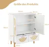 COSTWAY Sideboard Buffetschrank mit 2 Türen, Bodenschrank Produktbild-Vorschau 2