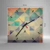 Wanduhr - Quadrat - Glasuhr - Abstraktion Dreieck Muster - Produktbild-Vorschau 3