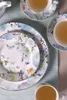 Clayre & Eef Assiette à déjeuner Ø 19 cm Blanc Bleu Voir les images du produit 4