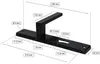 A technical drawing of a black door handle with dimensions indicated. Náhled obrázku produktu