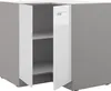 Eckunterschrank 90x90 Bianca Weiß Hochglanz + Grau Produktbild-Vorschau 2
