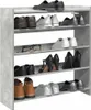vidaXL Schuhregal Betongrau 80x25x81 cm Holzwerkstoff Produktbild-Vorschau 2