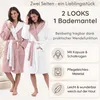 CalmyLIFE Badjas dames, pluizig ochtendjas - met Productafbeelding-voorbeeld 3