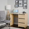 A home office setup with a desk, chair, and lamp. Náhled obrázku produktu