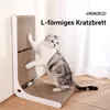 Heikoeco® L-förmige Kratzbretter Katze mit Ballspielzeug Produktbild-Vorschau 2