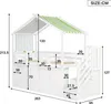 Flieks Etagenbett 90x200cm mit Schrank, Kinderbett Hausbett Produktbild-Vorschau 7