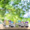 relaxdays Bunte Trinkgläser mit Deckel 10er Set Produktbild-Vorschau 2
