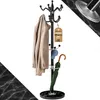 CASARIA® Porte-manteau avec socle Noir en marbre 14 Voir les images du produit 1
