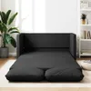 vidaXL Bodensofa mit Schlaffunktion Schwarz 112x174x55 cm Produktbild-Vorschau 8