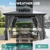 YITAHOME Pavillon 3x3 m, Winterfest Gazebo, Festem Dach, Produktbild-Vorschau 3
