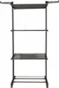 Herzberg HG-8034BB: Mobilný odevný kôň - čierny Náhľad obrázku produktu 6