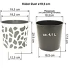 Osłonka na doniczkę DUET plastikowa antracytowo-beżowa Podgląd zdjęcia produktu 9