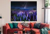 MuchoWow® Poster Blumen - Nacht - Lupine - Sternenhimmel - Produktbild-Vorschau 2