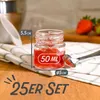 Praknu 24 Mini Gläser 50ml mit Deckel, Etiketten - Produktbild-Vorschau 3