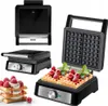 Waffeleisen stark schwarz 2 große Waffeln MPM MGO-41/C Produktbild-Vorschau 1