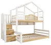 Flieks Etagenbett 90x200cm/140x200cm mit Regal, Kinderbett Produktbild-Vorschau 10