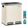 SONGMICS Mülleimer Küche, 2 x 15 Liter, Mülltrennsystem 2 Produktbild-Vorschau 1