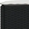 vidaXL 8-tlg. Garten-Sofagarnitur mit Kissen Schwarz Poly Produktbild-Vorschau 7