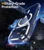 A clear phone case is shown in a dramatic, rocky environment with sparks flying. Náhľad obrázku produktu