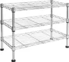 A three-tier chrome wire shelving unit on a white background. Produktbild-Vorschau