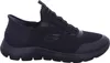 A black Skechers sneaker is shown from the side against a white background. Podgląd zdjęcia produktu