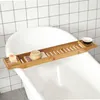SoBuy Badewannenablage FRG212-N auf Badewanne, belegt mit Duftkerze und Kosmetikbeutel Anteprima dell’immagine prodotto