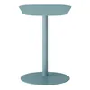 A blue metal side table with a round base and a flat top. Produktbild-Vorschau