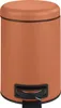 A terracotta colored pedal bin with a black pedal and rim. Náhled obrázku produktu