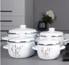 8-teiliges Kochgeschirrset aus Emaille Topfset Induktion Produktbild-Vorschau 1