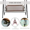 Outsunny 2-Sitzer Hollywoodschaukel mit Sonnendach Patio Produktbild-Vorschau 6