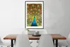 MuchoWow® Gerahmtes Poster Pfau - Vogel - Blau 60x90 cm - Produktbild-Vorschau 3