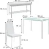 Jídelní set Vicco Grand Bílá 120 x 70 cm 4 díly, Model Náhled obrázku produktu 4