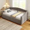 A daybed with storage drawers is shown in a bedroom setting with a lamp and window in the background. Anteprima dell’immagine prodotto
