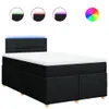 Boxspringbett mit Matratze Schwarz 120x200 cm Stoff Produktbild-Vorschau 1