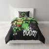 Set di lenzuola Minecraft Creeper, 2 pezzi, 135 x 200 cm, Anteprima dell’immagine prodotto 2