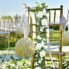 Künstliche Rosengirlande weiß für Hochzeit, Garten, Wand, Produktbild-Vorschau 4