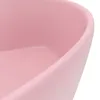 vidaXL umyvadlo s přepadem Matt Pink 36x13 cm Keramika Náhled obrázku produktu 6