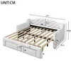 Merax Gepolstertes Tagesbett, Ausziehbar 90x200 bis 180x200 Produktbild-Vorschau 5