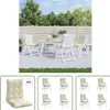 The Living Store Niedriglehner-Auflagen 4 Stk. Creme Produktbild-Vorschau 1