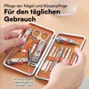 H&S Maniküre Set 14 teilig - Edelstahl Pediküre Set Produktbild-Vorschau 3