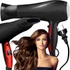 A woman with long brown hair is shown with two black and red hair dryers. Produktbild-Vorschau