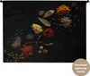MuchoWow® Wandteppich Wandbehang Kräuter - Schwarz - Produktbild-Vorschau 1