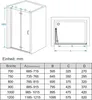 MIQU Nischentür 80 x 185 cm Walk in Duschabtrennung Faltbar Produktbild-Vorschau 8