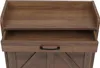 A close-up view of a wooden drawer on a piece of furniture. Podgląd zdjęcia produktu