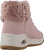 A side view of a pink Skechers boot with a fluffy collar. Produktbild-Vorschau